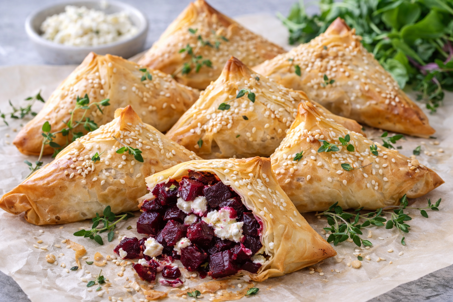 Punajuuri-feta-filotaskut